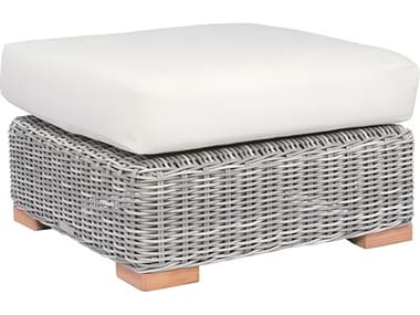 Kingsley Bate Tortola Wicker Cushion Ottoman KBTO10