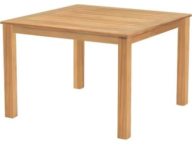 Kingsley Bate Wainscott Teak Square Umbrella Hole Dining Table KBWS42