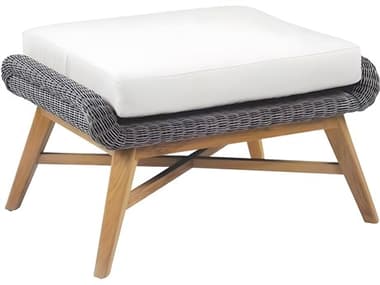 Kingsley Bate Zona Teak Cushion Ottoman KBZN10