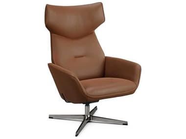 Kebe Palma Balder Cognac Leather Recliner Chair with Footrest KEBKBPAB02