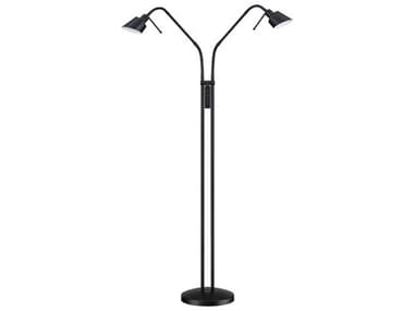 Kendal Oslo Twins 55" Tall Black Floor Lamp KENFL40482BLK