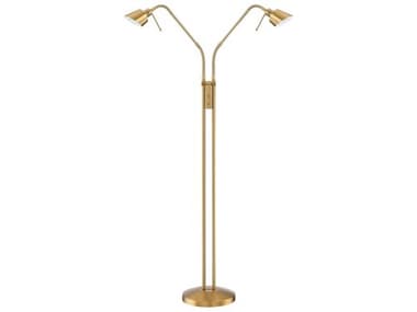 Kendal Oslo Twins Brass Floor Lamp KENFL40482BRS