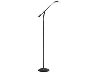 Kendal Lahoya 45" Tall Black Satin Nickel LED Floor Lamp KENFL5015BLKSN