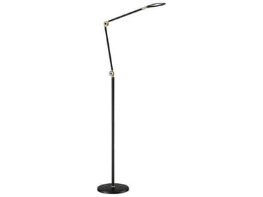 Kendal Ican 43" Tall Black Brass Floor Lamp KENFL6901BLKBRS