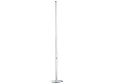 Kendal Strait-up 63" Tall Chrome White Acrylic LED Floor Lamp KENFL7963CH