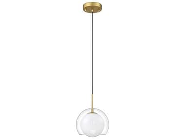 Kendal Sereno 8" 1-Light Brass Glass Globe Mini Pendant KENPF147BRS
