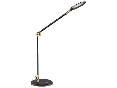 Kendal Ican Black Brass Desk Lamp KENPTL6901BLKBRS