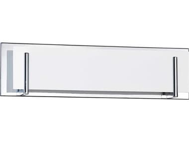 Kendal Aurora 24&quot; Wide 4-Light Chrome Glass Vanity Light KENVF2400WH4LCH