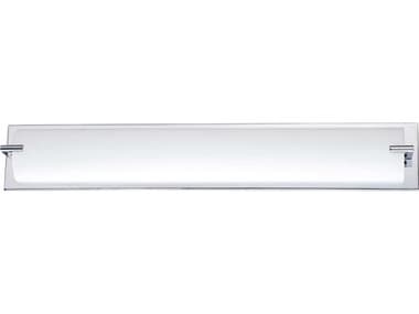 Kendal Paramount 30" Wide 5-Light Chrome Glass Vanity Light KENVF2500WH5LCH