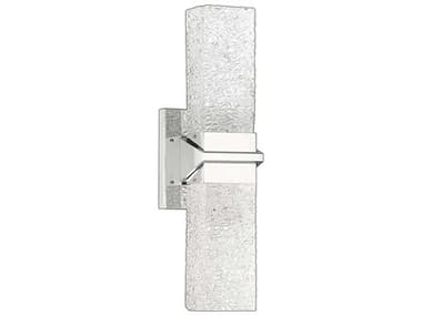 Kendal Ice 14" Tall 2-Light Chrome Glass LED Wall Sconce KENVF96002LCH