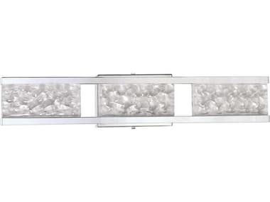 Kendal Callavio 24" Wide 3-Light Chrome Glass LED Vanity Light KENVF99036CH