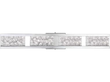Kendal Callavio 32" Wide 4-Light Chrome Glass LED Vanity Light KENVF99046CH