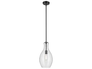 Kichler Everly 1-Light Black Bell Mini Pendant KIC42047BKCS