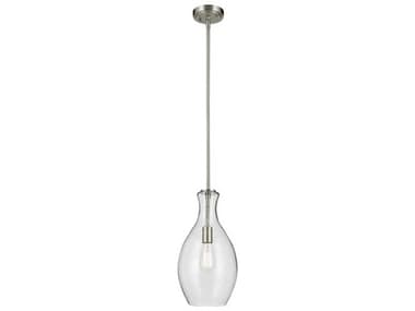 Kichler Everly 1-Light Brushed Nickel Bell Mini Pendant KIC42047NICS