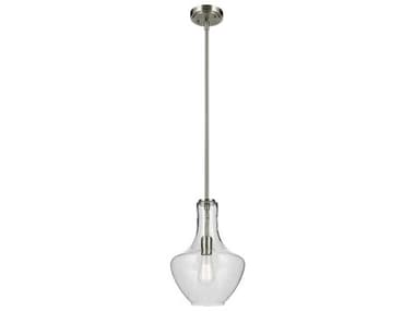 Kichler Everly 1-Light Brushed Nickel Bell Pendant KIC42141NI