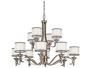 Kichler Lacey 42" Wide 12-Light Antique Pewter Tiered Chandelier KIC42383AP