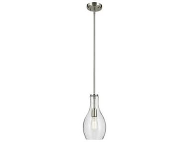 Kichler Everly 1-Light Brushed Nickel Bell Mini Pendant KIC42456NICS