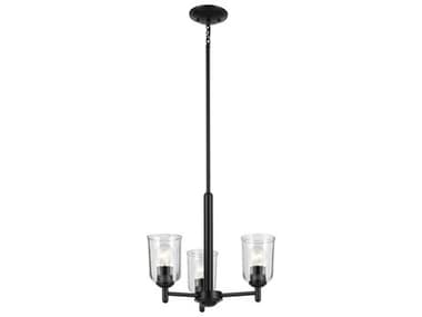 Kichler Shailene 3-Light Black Bell Chandelier KIC43670BKCLR