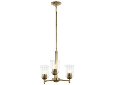 Kichler Shailene 3-Light Natural Brass Bell Chandelier KIC43670NBRCLR