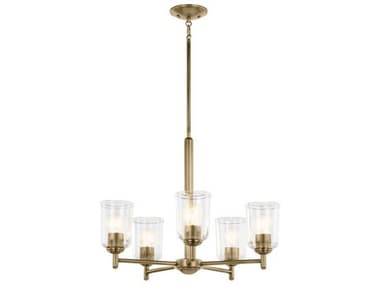 Kichler Shailene 5-Light Natural Brass Bell Chandelier KIC43671NBRCLR