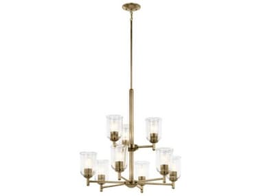 Kichler Shailene 9-Light Natural Brass Bell Chandelier KIC43672NBRCLR