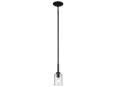 Kichler Shailene 1-Light Black Bell Mini Pendant KIC43674BKCLR