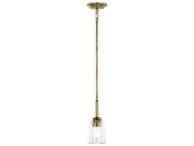 Kichler Shailene 1-Light Natural Brass Bell Mini Pendant KIC43674NBRCLR