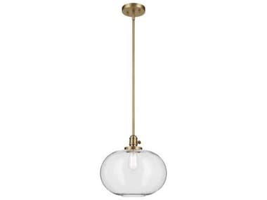 Kichler Avery 1-Light Natural Brass Globe Pendant KIC43911NBR