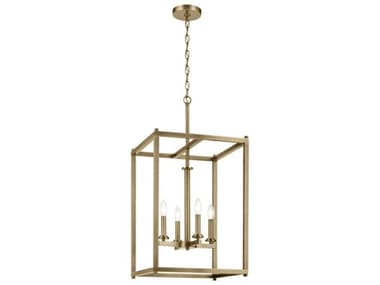 Kichler Crosby 4-Light Natural Brass Geometric Pendant KIC43998NBR