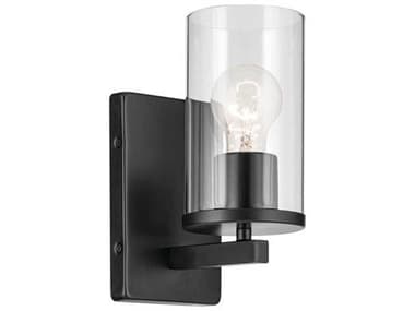 Kichler Crosby 1-Light Black Wall Sconce KIC45495BKCLR