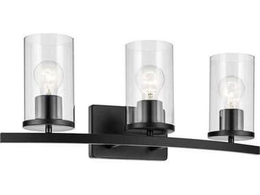 Kichler Crosby 3-Light Black Vanity Light KIC45497BKCLR