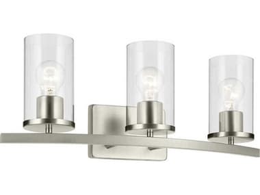 Kichler Crosby 3-Light Brushed Nickel Vanity Light KIC45497NICLR