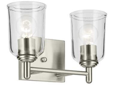 Kichler Shailene 2-Light Brushed Nickel Vanity Light KIC45573NICLR