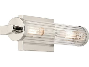 Kichler Azores 4" Tall 2-Light Polished Nickel Wall Sconce KIC45648PN