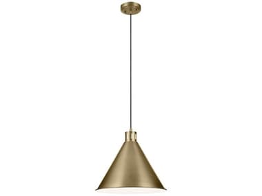 Kichler Zailey 1-Light Natural Brass Pendant KIC52177NBR