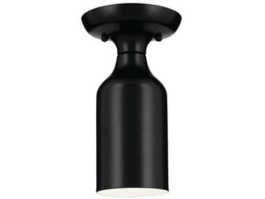 Kichler Sisu 5" 1-Light Black Cylinder Flush Mount KIC52598BK