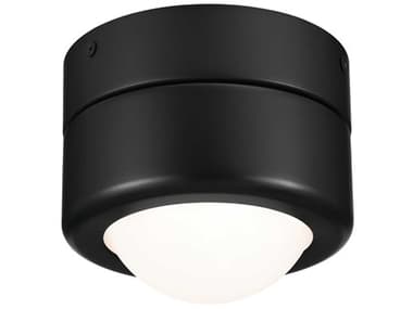 Kichler Tibbi 5" 1-Light Black Glass LED Dome Flush Mount KIC52600BK