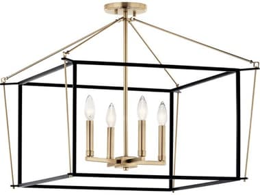 Kichler Eisley 4-Light Champagne Bronze Semi Flush Mount KIC52632CPZ