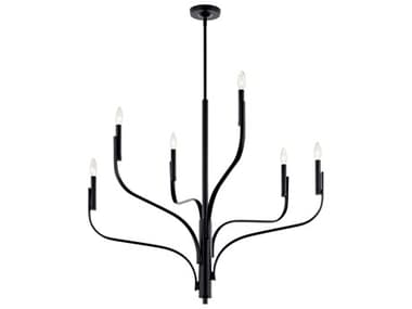 Kichler Livadia 6-Light Black Chandelier KIC52673BK