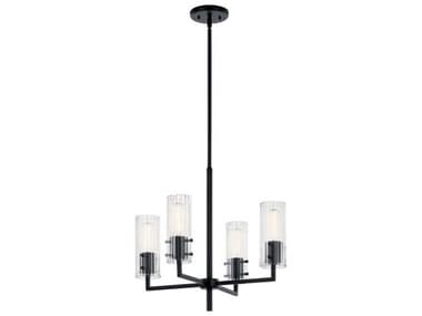 Kichler Velestino 20" Wide 4-Light Black Cylinder Chandelier KIC52678BK