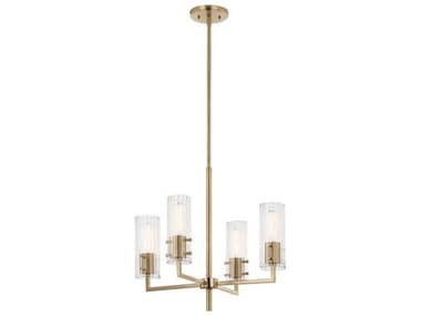 Kichler Velestino 20" Wide 4-Light Champagne Bronze Cylinder Chandelier KIC52678CPZ