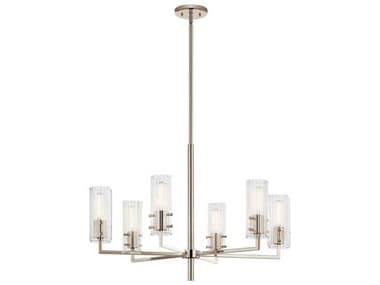 Kichler Velestino 30" Wide 6-Light Polished Nickel Cylinder Chandelier KIC52679PN