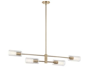 Kichler Velestino 4-Light Champagne Bronze Cylinder Linear Island Pendant KIC52681CPZ