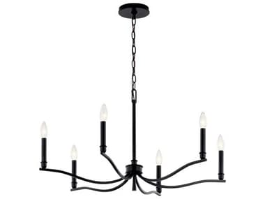 Kichler Malene 6-Light Black Chandelier KIC52695BK