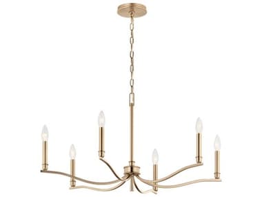 Kichler Malene 6-Light Champagne Bronze Chandelier KIC52695CPZ