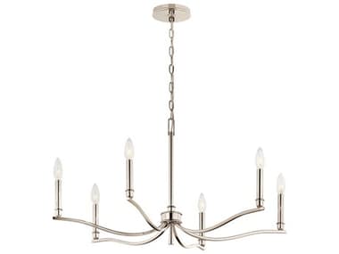 Kichler Malene 6-Light Polished Nickel Chandelier KIC52695PN