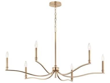 Kichler Malene 6-Light Champagne Bronze Chandelier KIC52696CPZ