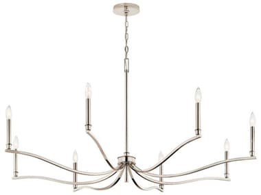 Kichler Malene 8-Light Polished Nickel Chandelier KIC52697PN