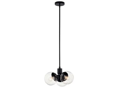 Kichler Silvarious 3-Light Black Pendant KIC52700BKCLR