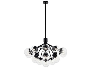 Kichler Silvarious 16-Light Black Chandelier KIC52702BKCLR